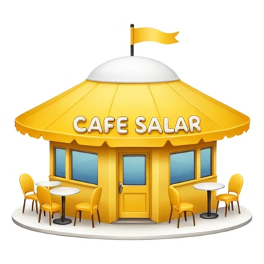 کافه دارم به اسم کافه سالار با رنگ زرد یه ایموجی براش بساز  sticker