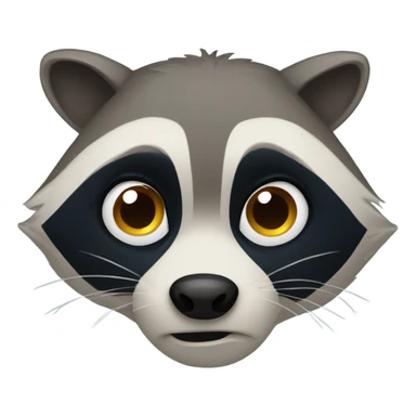 raccoon crying with tears sticker