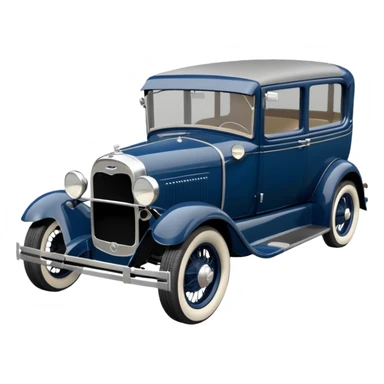1929 Ford model A town sedan fordor dark blue with grey pinstripe sticker