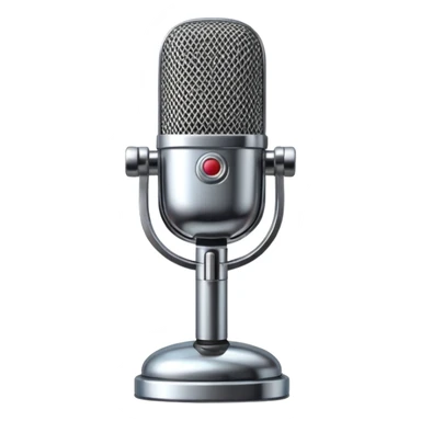 Microfono podcast vintage colorato sticker