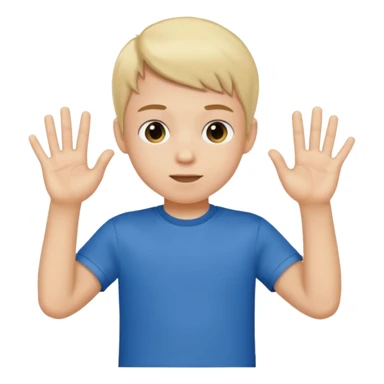 Kid doing 67 hand thing sticker