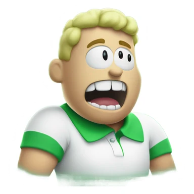 bad breath Captain underpants green smoke coming out of mouth polo shirt sticker