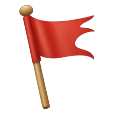 Red Flag with Exclamation Mark sticker