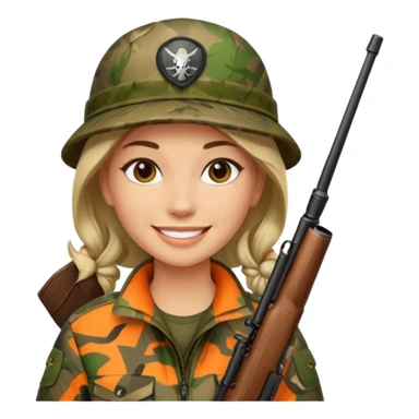 ich möchte ein Emoji einer Jägerin sticker