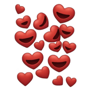 Cœur rouge sur fond noir sticker