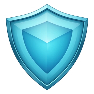 Cyan blue shield with diamond sticker