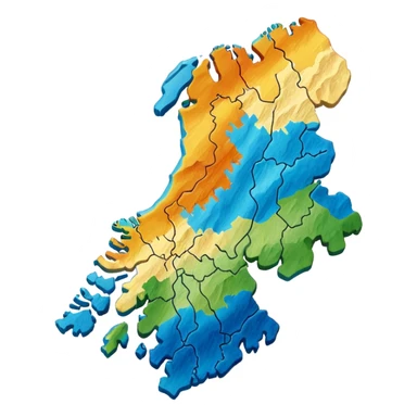 Finland geography map sticker
