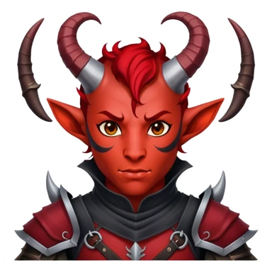 dnd male character tiefling and cloth sticker