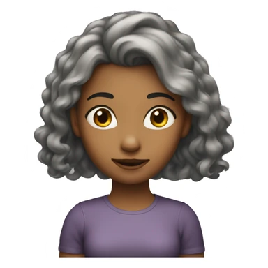 Girl with air-touch hair  sticker