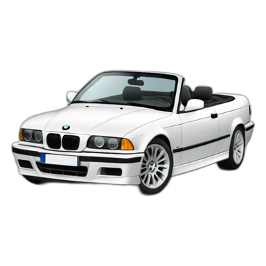 Bmw e36 white cabrio sticker