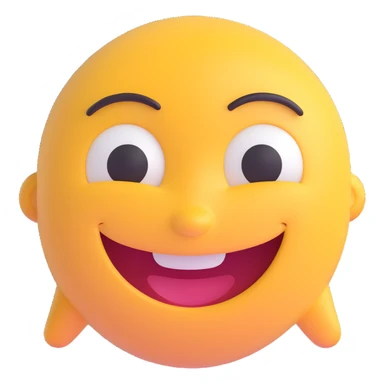 blue happy face sticker