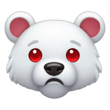 White Gloomy bear with red eyes sticker