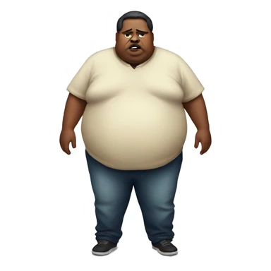 Morbidly obese person sticker