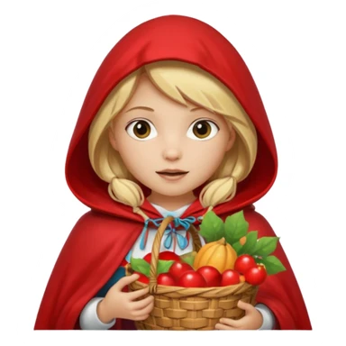 little red riding hood with blonde hair sticker