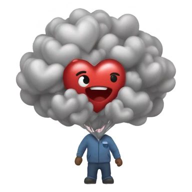 Heart exploded of love sticker