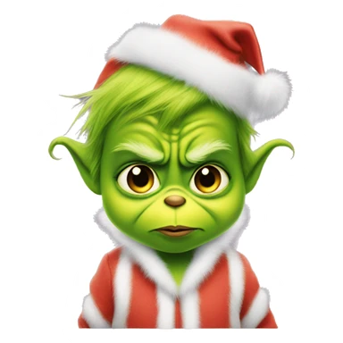 The grinch as a baby sticker
