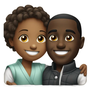 Kid hugging p diddy sticker