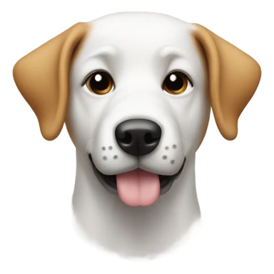 Dog with white powder on nose sticker