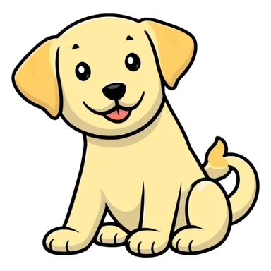 playful pose labrador dog sticker