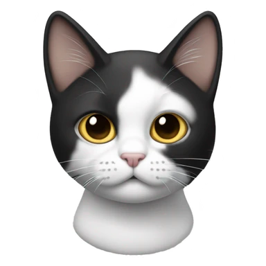 Gato blanco y negro  sticker
