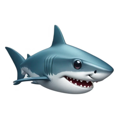 shark with glasses sticker
