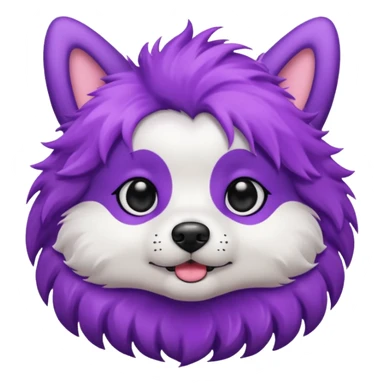 purple haired dog sticker