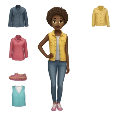 Girl with clothes  sticker