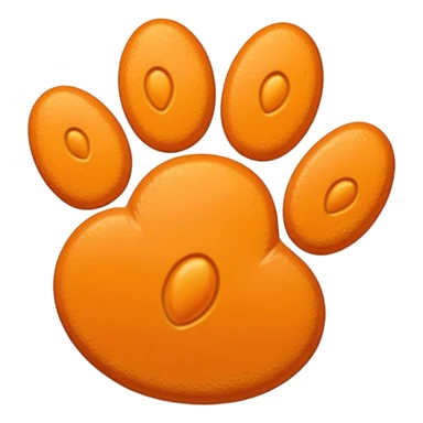 a light orange pawprint sticker