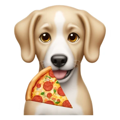 Dog making pizza sticker