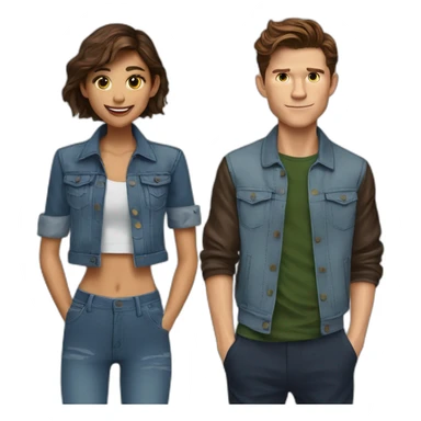 Zendaya et Tom Holland sticker