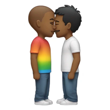 Gay kiss love sticker