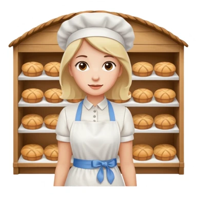 woman that walks to the bakey sticker