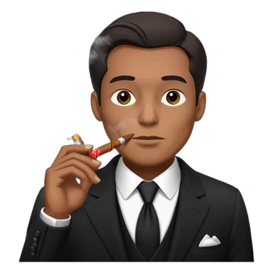 Style Birthday Photoshoot man in black smoking sticker