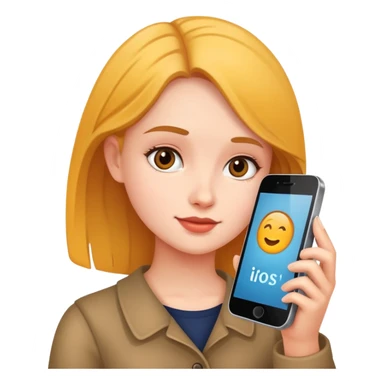 A girl with a phone sticker