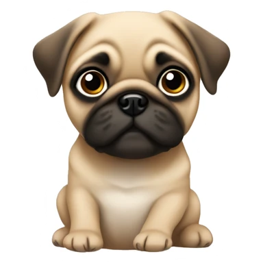 Fawn pug puppy sticker