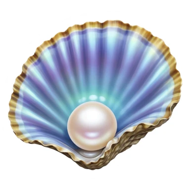 Oyster with pearl sticker