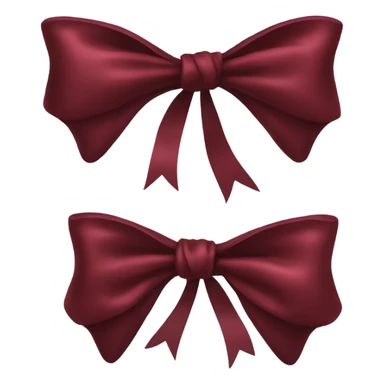 dark red silk bow sticker