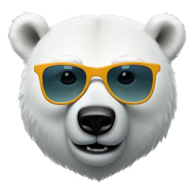 Polar bear with sunglasses sticker