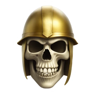 skull in golden war helmet sticker