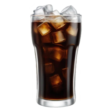 Tall glass of Coke zero with ice cubes sticker
