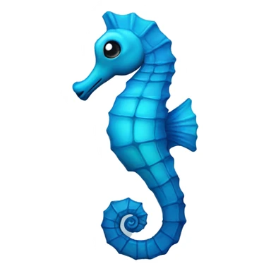  Blue seahorse sticker