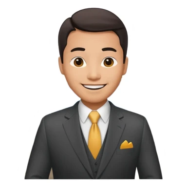 Asian car salesman  sticker