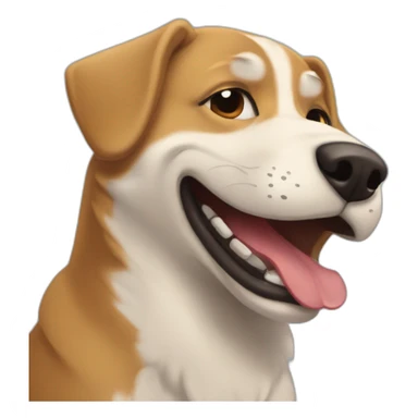 Perro riendo sticker