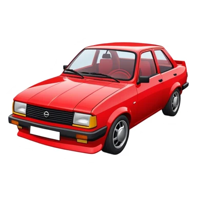 Red Opel Ascona sticker