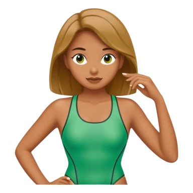 just green swimsuit sticker