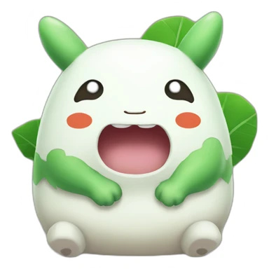 Molang disguise as bulbasaur sticker