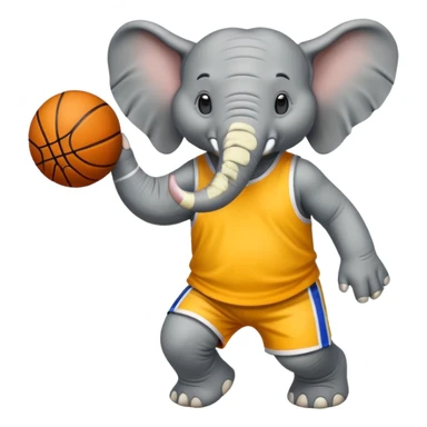 elephant playing basketball sticker