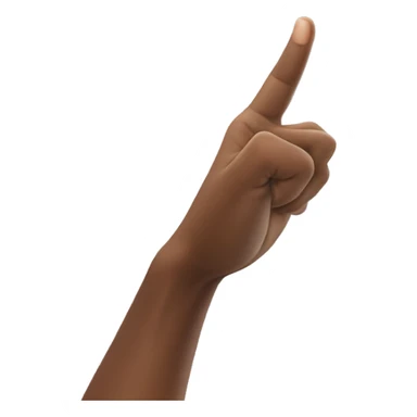 hand gesture with index finger and thumb making the letter 'C' sticker