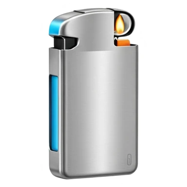 classic metal lighter with closed lid sticker