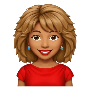 Tina Turner red dress sticker